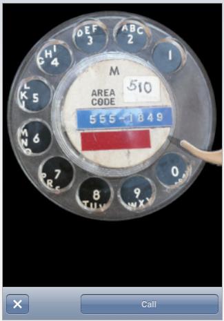 Screen grab of Rotary Dial app for iPhone