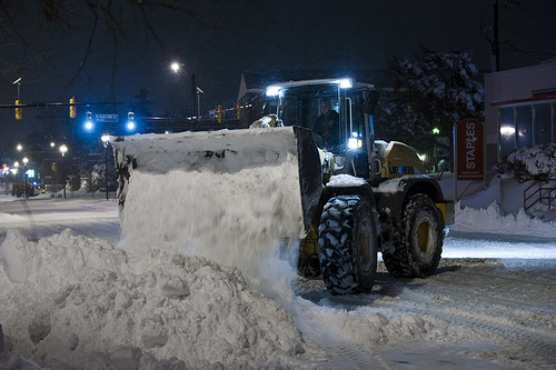 Snow plow in Arlington County